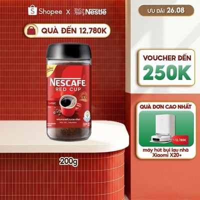 Cà phê hòa tan kết hợp cà phê rang xay Nescafé Red Cup hũ 200g