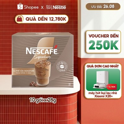 Cà phê sữa NESCAFÉ Signature Hộp 10 gói THƠM NỒNG VỊ ĐẬM