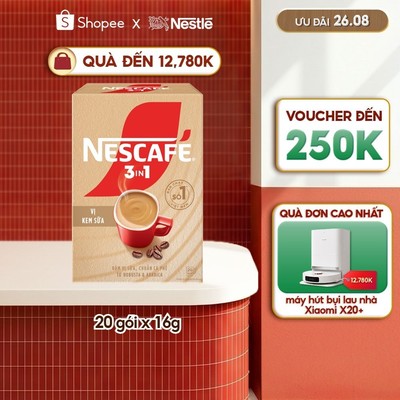 Cà phê hòa tan NESCAFÉ 3in1 Vị Kem Sữa