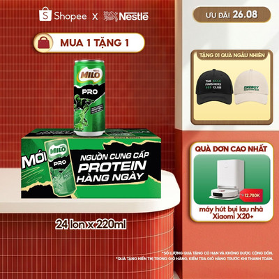  Thùng  Sữa Lúa Mạch Nestle Milo Pro Lon 4(6x220ml) 