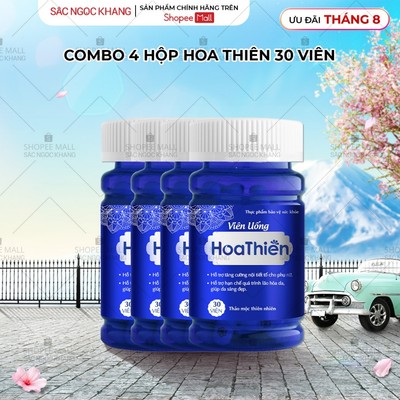 Combo 4 Viên Uống Hoa Thiên SẮC NGỌC KHANG Hộp 30 viên giúp cải thiện nội tiết tố và làm đẹp da