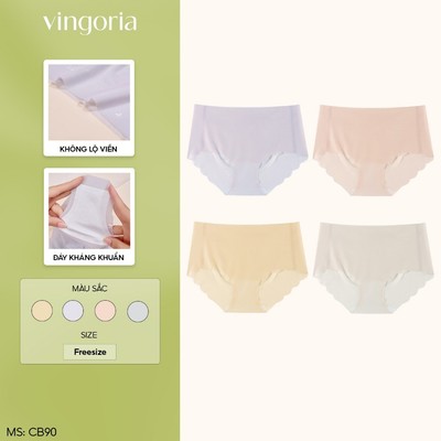 Combo 4 quần lót thỏi son lụa băng tàng hình mát lạnh kháng khuẩn VINGO/VINGORIA CB90