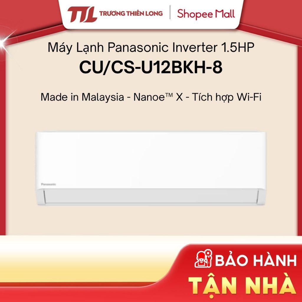 CU/CS-U9BKH-8 | CU/CS-U12BKH-8 - Máy Lạnh Panasonic Inverter [FREESHIP HCM]