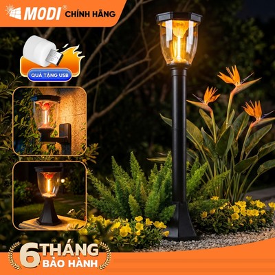 Đèn Tường, Đèn Cột Cổng, Đèn Sân Vườn Cắm Đất MODI SOLAR Trang Trí Sân Vườn Ngoài Trời