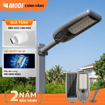 Đèn Đường Hình Lá MODI SOLAR Năng Lượng Mặt Trời Chiếu Sáng Ngoài Trời