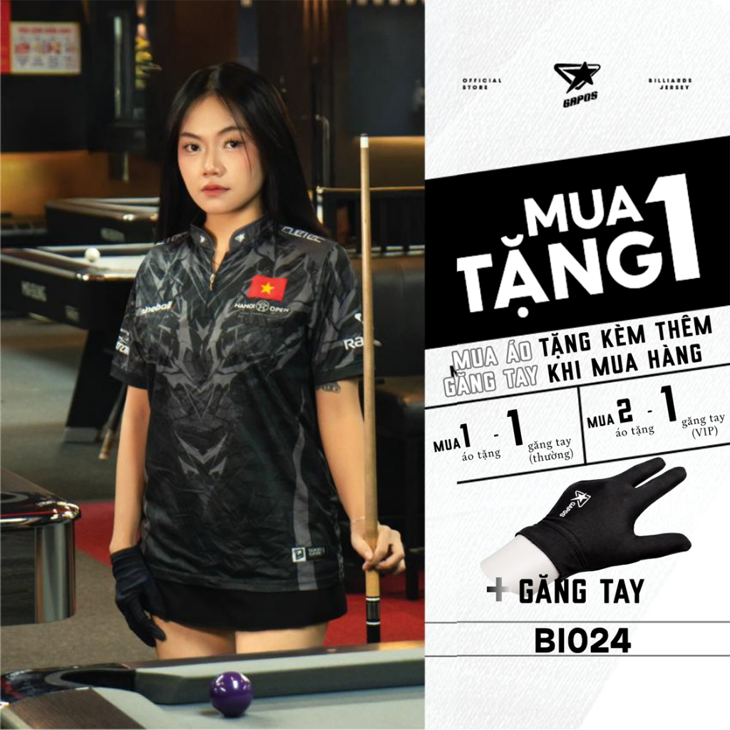 Áo Thun Unisex Billiards Jersey/Áo Đấu Billiards JeseyVải Polygol Thoáng Khí Thoải Mái Mã BI024