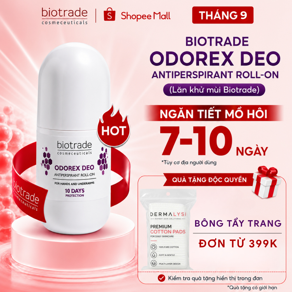 [MALL] Lăn Khử Mùi Biotrade Odorex Deo Antiperspirant RollOn ngăn mồ hôi, khử mùi hôi nách, bàn tay,
