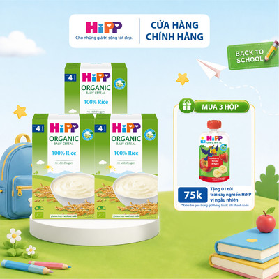 Bột ăn dặm dinh dưỡng Gạo nhũ nhi HiPP Organic 200g