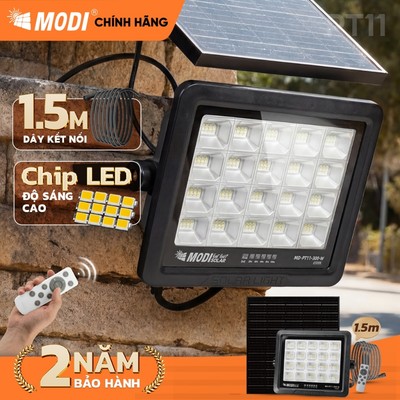 Đèn Năng Lượng Mặt Trời MODI SOLAR 100W 200W 300W, Chống Nước IP65, Điều Khiển Từ Xa, Chế Độ Tự Động