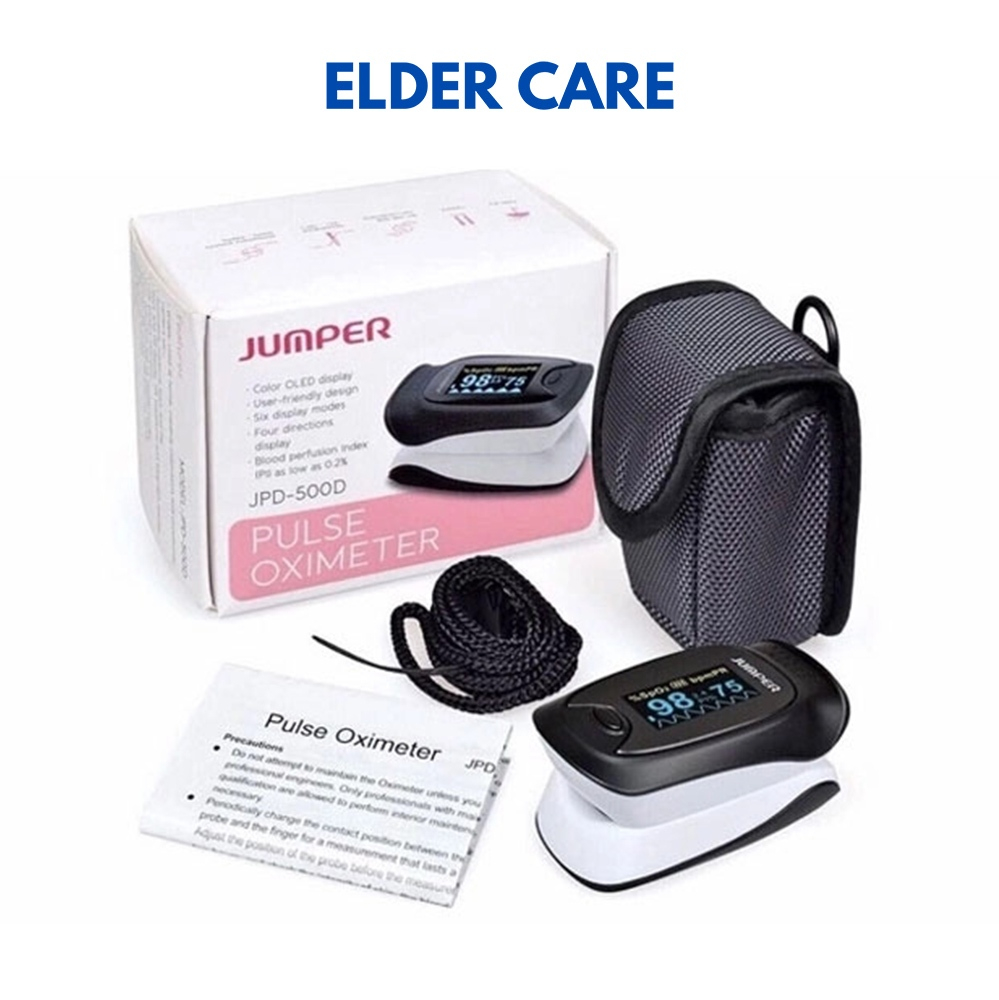 Máy Đo Nồng Độ Oxy Máu Kẹp Ngón Tay Jumper JPD-500D Chính Hãng - Đo SpO2, Nhịp Tim, Màn Hình OLED Đa