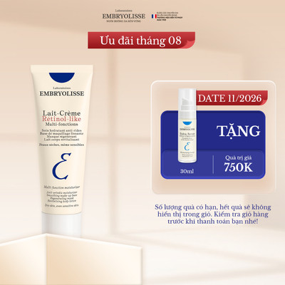 Kem Dưỡng Hỗ Trợ Cải Thiện Nền Da, Sáng Mịn Lait Crème Retinol Like Embryolisse 15 - 75ml