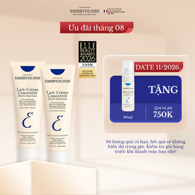 Combo 2 Kem Dưỡng Ẩm Embryolisse Lait Creme Concentre 75ml