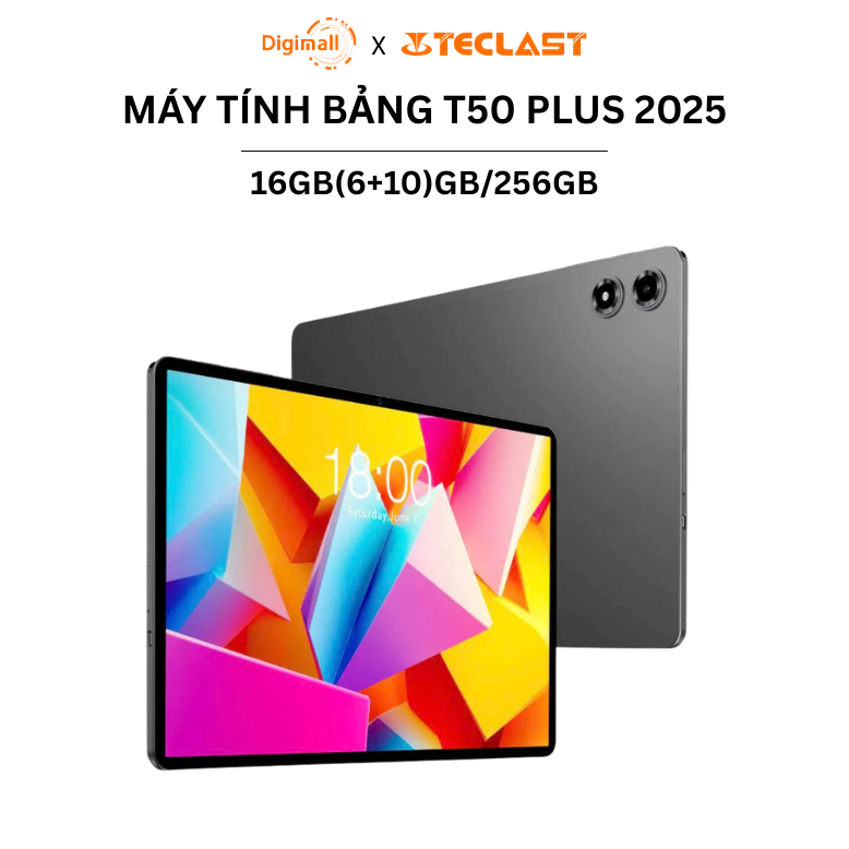 Máy Tính Bảng Tablet TECLAST T50 PLUS 2025 16GB(6+10)/256GB FHD 11” 8000mAh Chip Unisoc T7280