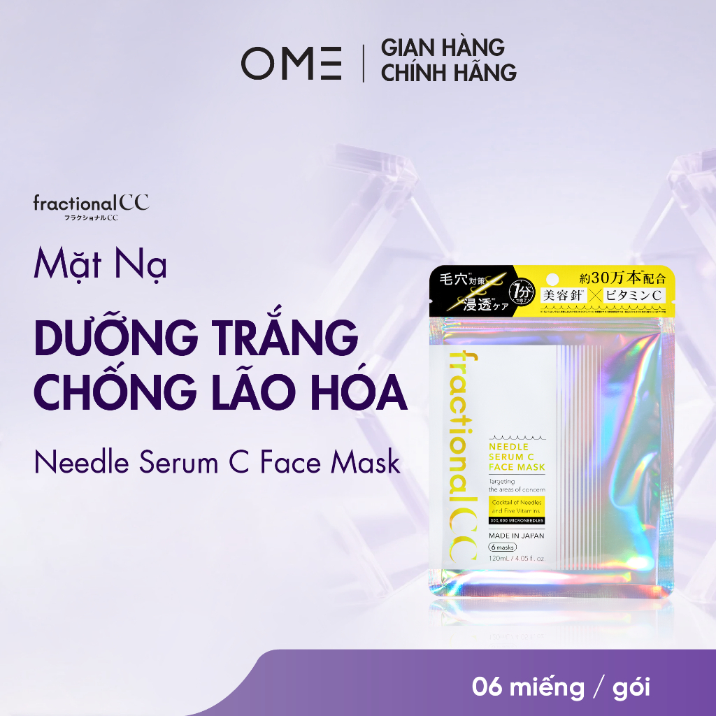 Gói 6 Mặt Nạ Vi Kim Fractional CC Needle Serum C Face Mask - 6 miếng/gói