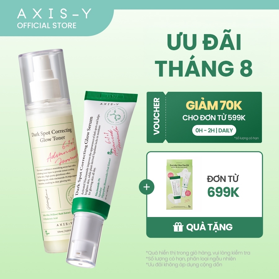 [DEAL ĐỘC QUYỀN] Combo Dưỡng Sáng Mờ Thâm AXIS-Y Serum & Toner | Dark Spot Serum & Toner 50ml & 125m