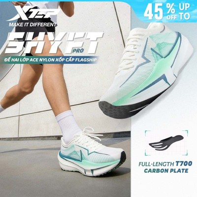 XTEP Shyft PRO Giày chạy marathon bản cacbon tốc độ, giày thể thao chuyên nghiệp thoáng khí mùa hè, giày tập chạy