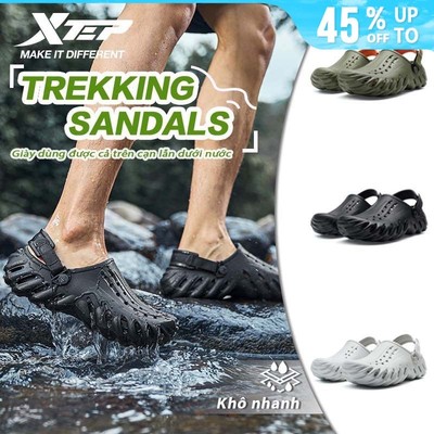 XTEP Giày ngoài trời Sandals nam Mùa hè Breathable thể thao giải trí bãi biển giày