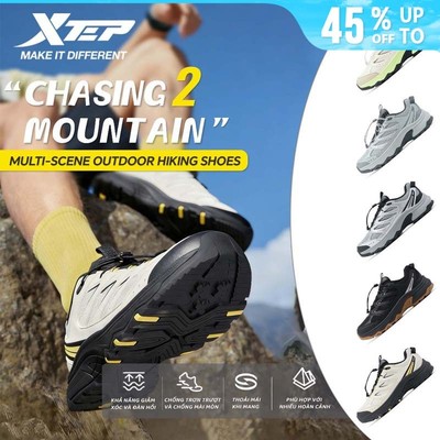 XTEP Chasing Mountain 2.0 Giày đi bộ đường dài ngoài trời mùa hè cho nam, chống mòn, chống trượt, thoải mái, giảm sốc