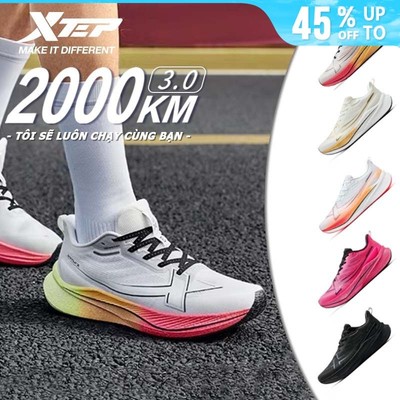 XTEP 2000KM 3.0 Giày chạy bộ nam có đệm chuyên dụng cho sự thoải mái và bảo vệ khớp chân tăng chiều cao