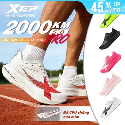 XTEP 2000KM 5.0 PRO Giày chạy bộ nam thoáng khí, giảm chấn, bền bỉ, giày thể thao mùa hè Running shoes