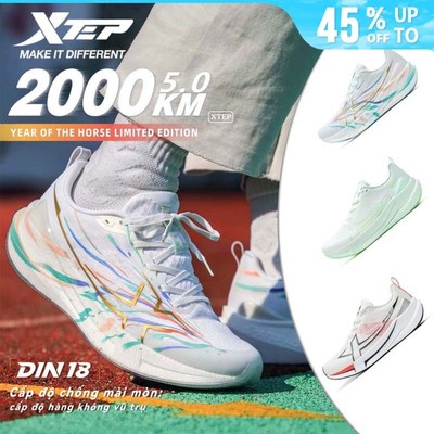 XTEP 2000KM 5.0 Giày chạy bộ nam, độ bền hàng không cấp D18, công nghệ giảm xóc siêu tới hạn ACE, giày chạy marathon