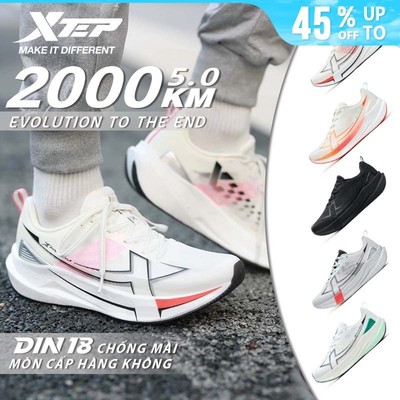 XTEP 2000KM 5.0 Giày chạy nam, sử dụng đế ngoài cấp hàng không D18 siêu bền, TPU cánh, chức năng giảm chấn ACE