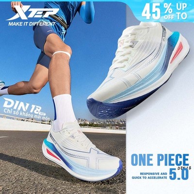XTEP One Piece 5.0 Giày chạy nam mùa hè mới, giày thể thao marathon, đế giày CPU, công nghệ ACE nhẹ hơn, tăng tốc nhanh