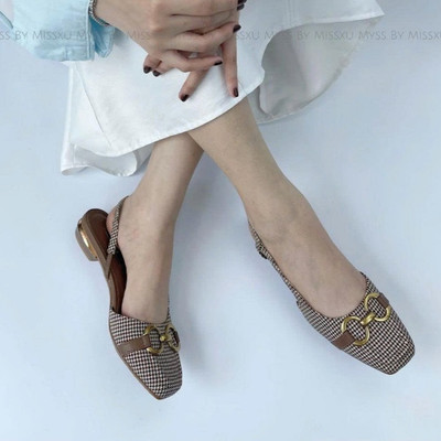Giày cao gót nữ MYSS mũi vuông cài khoen OO gót 3 cm thời trang - CG232