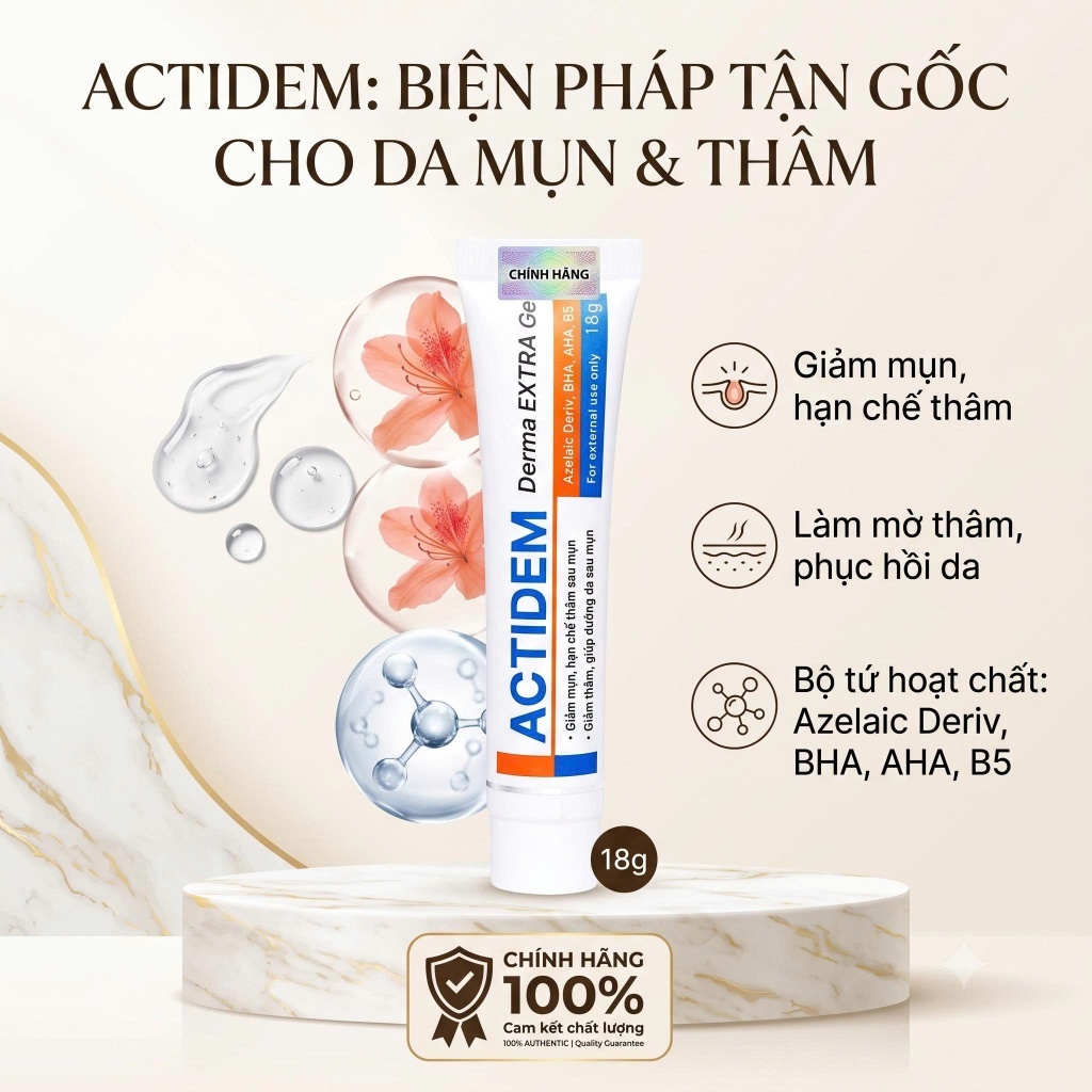 Gel giảm mụn Actidem Derma Extra Gel 18gr