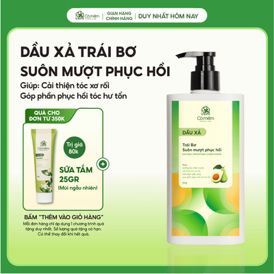 Dầu xả tóc siêu mượt chứa Keratin phục hồi tóc hư tổn thiên nhiên Trái Bơ Cỏ Mềm 350g