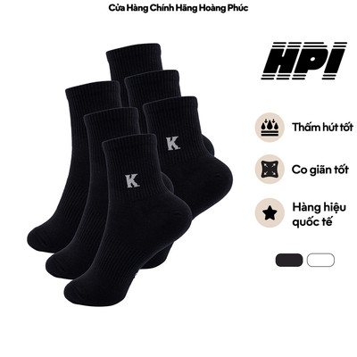 Set 6 Đôi Vớ Cổ Cao Nam Nữ Thấm Hút, Co Giãn Tốt Kappa 342J8XW