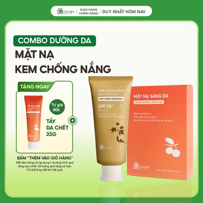 Combo Kem Chống Nắng Và Mặt Nạ Dưỡng Da Cỏ Mềm