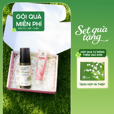 [Set Quà Tặng] Combo Sữa Rửa Mặt Và Kem Tay Cỏ Mềm | Hộp quà tặng người yêu, mẹ, cô giáo