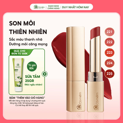 Son môi Nhã Matte Natural Lipstick Mềm Mịn Thành Phần Dưỡng Ẩm Ngừa Lão Hóa Lành Tính Cỏ Mềm 3,4gr