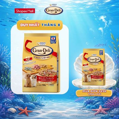 Thức ăn khô cho chó Gran Deli 700g/gói
