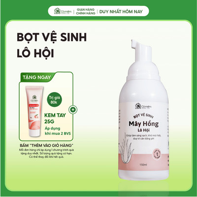 Bọt Vệ Sinh Phụ Nữ Mây Hồng Tinh Chất Lô Hội Dưỡng Ẩm Cỏ Mềm 150ml