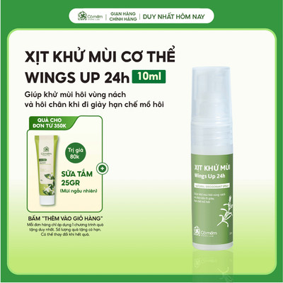 [MiniSize] Xịt Khử Mùi Wings Up 24h Khử Mùi Hôi Nách Hôi Chân Giảm Tiết Mồ Hôi Và Ngăn Ngừa Vi Khuẩn Gây Mùi Cỏ Mềm 10ml