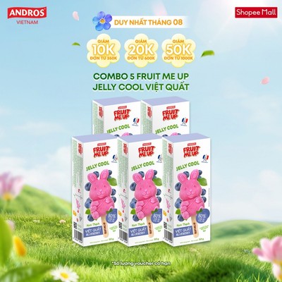 Kem Thạch Jelly Cool (Combo 5 Hộp & 6 Hộp) - Andros Fruit Me Up - 80% Nước ép trái cây