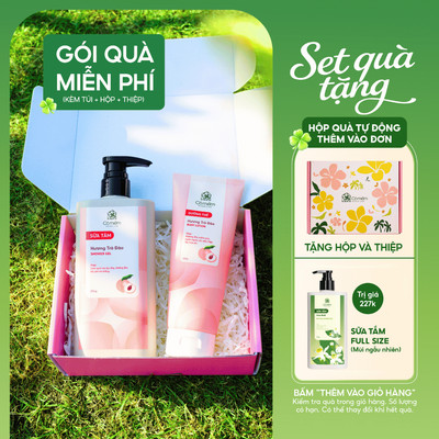 [Set Quà Tặng] Combo Sữa Tắm Và Dưỡng Thể Cỏ Mềm | Hộp quà tặng người yêu, mẹ, vợ, cô giáo