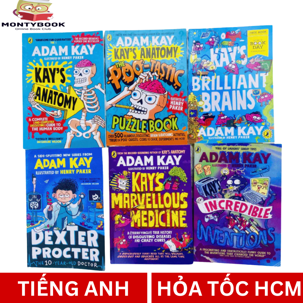 Sách khoa học vui nhộn ADAM KAY – trọn bộ 6 cuốn bản mới nhất,