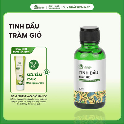 Tinh Dầu Tràm Gió Nguyên Chất Cho Bé Giúp Giữ Ấm Ngừa Cảm Lạnh Đuổi Muỗi Cỏ Mềm 30ml