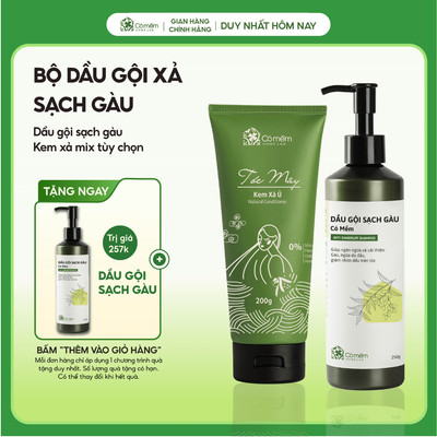 Combo Dầu Gội Sạch Gầu Dầu Xả Thiên Nhiên Cân Bằng Dầu Nhờn Phục Hồi Tóc Hư Tổn Cỏ Mềm