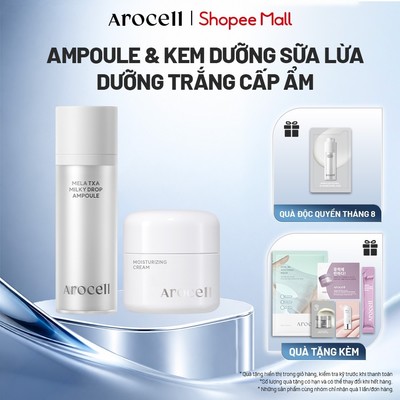 Combo Kem Dưỡng & Tinh Chất Sữa Lừa Arocell Dưỡng Trắng Cấp Ẩm Sáng Da Mờ Thâm Hiệu Quả Ngừa Lão Hóa