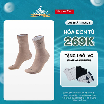 Vớ Bamboo Cổ Vừa Dệt Logo Jockey Noire - J4135