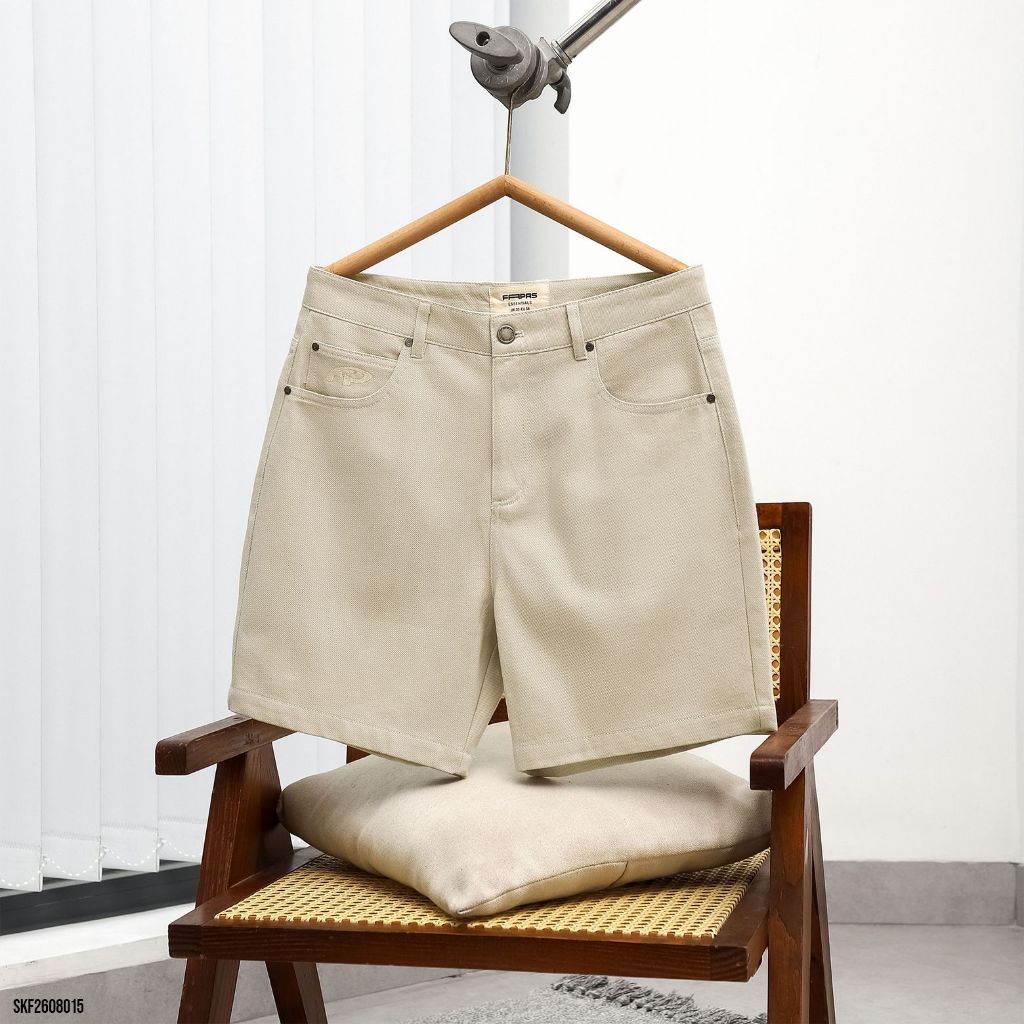 JANSHOP Quần Shorts Nam Relaxed Lofix, Chất Kaki Wash Bụi, Đứng Form Thoải Mái, Nam Tính, Năng Động