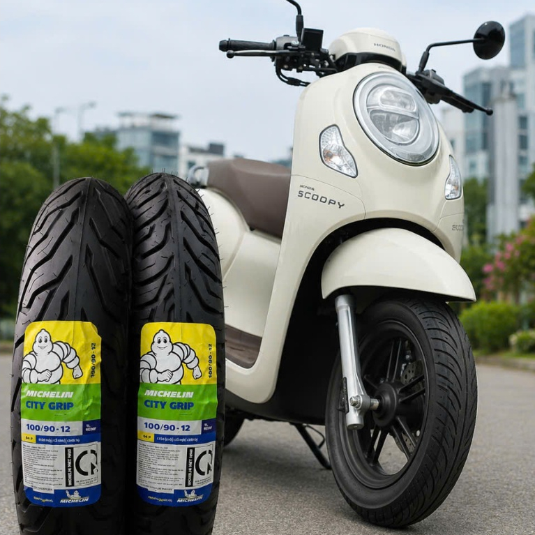 Vỏ xe Michelin City Grip 100/90-12 TL,110/90-12 TL dành cho xe ga