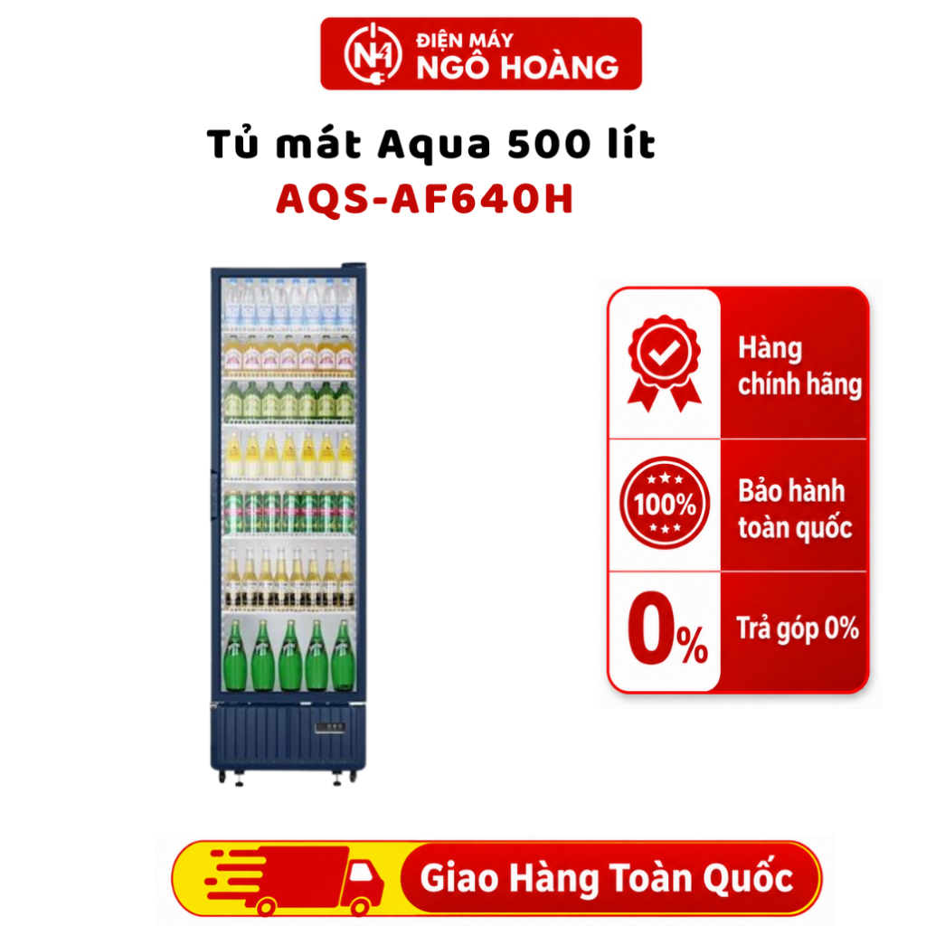 AQS-AF640H Tủ mát Aqua 500 lít Dung Tích Lớn Bảo Quản Thực Phẩm
