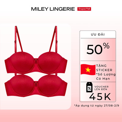 [Áo Ngực Nữ] Combo 2 Áo Lót Thun Lạnh Cúp Ngang Miley Lingerie, Tháo Dây Linh Hoạt, Chống Tuột Diện Đầm Hở Vai