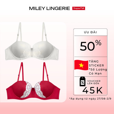[Áo Ngực Nữ] Set 2 Áo Lót Thun Lạnh Cúp Ngang Miley Lingerie, Tháo Dây Linh Hoạt, Chống Tuột Diện Đầm Hở Vai