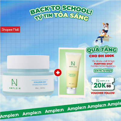Kem Dưỡng Cấp Ẩm Cho Da AMPLE:N Hyaluron Shot Hydration Cream 60ML